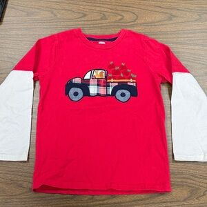 Gymboree Red Long Sleeve Tee with Truck Design